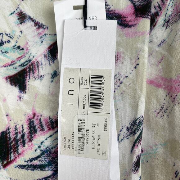 NWT IRO Kerim Skirt Size 8 Beige Purple Wrap Effect Drape Designer Casual Spring - Picture 13 of 16